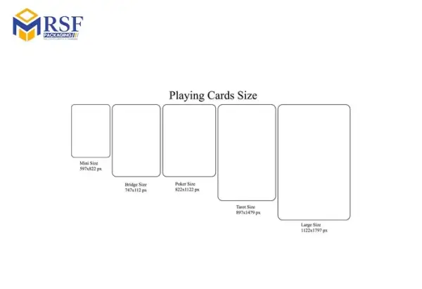 Playing Card Dimensions Guide with Sizes and Box Guide